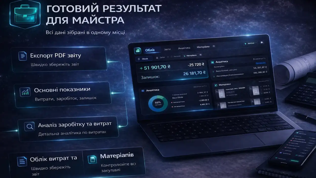 Готовий результат для майстра